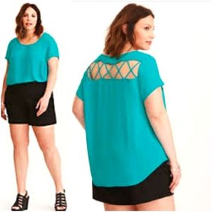 Torrid Georgette Cage Back Cutout Blouse size 4X